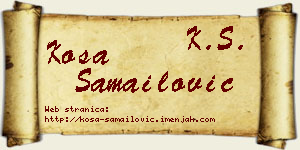 Kosa Samailović vizit kartica
